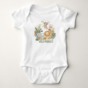 Body Para Bebê Princesa Selvagem - Animais da Selva