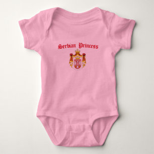 Body Para Bebê Princesa sérvia (com Casaco de armas da Sérvia)