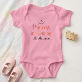 Body Para Bebê Princess in Training  Personalized Bodysuit