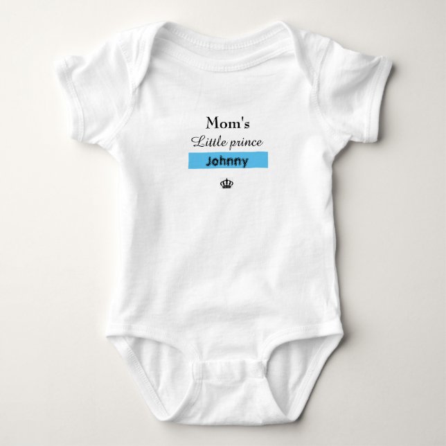 Body Para Bebê príncipe da mamãe simples moderno engraçado (Frente)