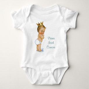 Body Para Bebê Príncipe louro pequeno Personalized