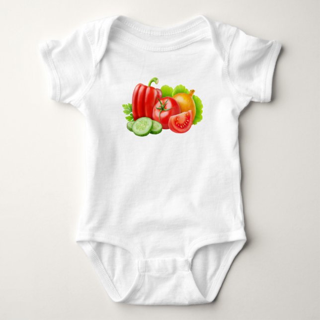 Body Para Bebê Produtos hortícolas frescos (Frente)