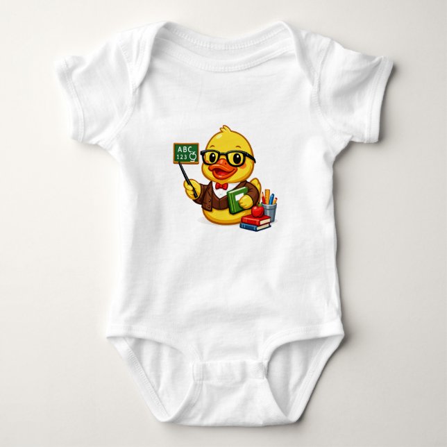 Body Para Bebê Professor Pato de Borracha (Frente)