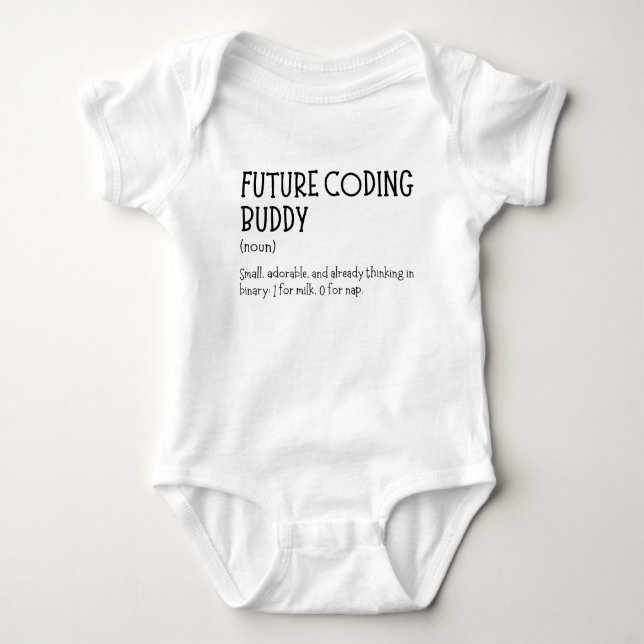 Body Para Bebê Programador Futuro Parceiro de Codificação Engraça (Frente)