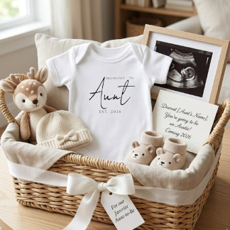 Body Para Bebê Promovida a Tia Ano de Fundação Anúncio