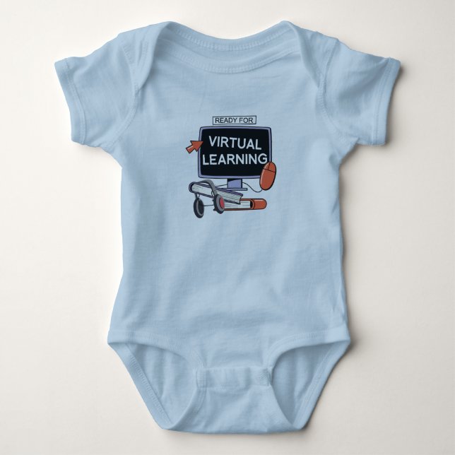 Body Para Bebê Pronto para aprendizagem virtual (Frente)