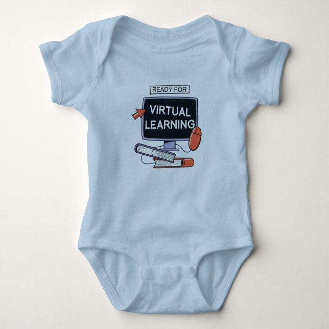 Body Para Bebê Pronto para aprendizagem virtual (Frente)