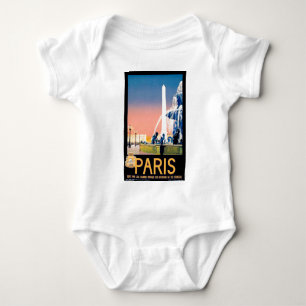 Body Para Bebê Propaganda de Viagem Vintage Paris