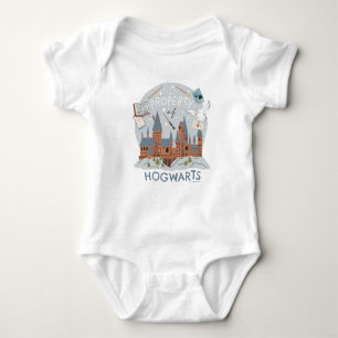 Body Para Bebê Propriedade de Hogwarts Cartoon Gráfico