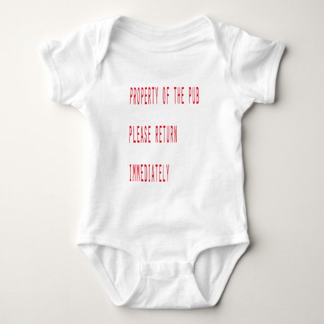 Body Para Bebê Propriedade do pub (Frente)