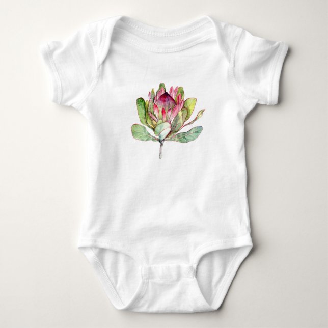 Body Para Bebê Protea Flor (Frente)