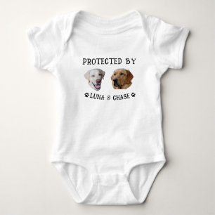 Body Para Bebê Protegido pelo nome dos cães personalizados Foto