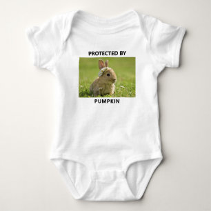 Body Para Bebê Protegido Personalizado Pelo Coelho Foto Engraçado