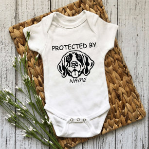 Body Para Bebê Protegido Por Cachorro Roupa personalizada para be