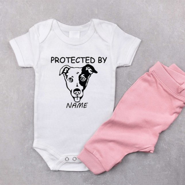Body Para Bebê Protegido Por Cachorro Roupa personalizada para be (Criador carregado)