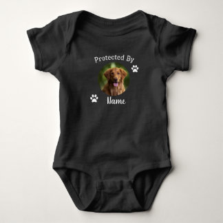 Body Para Bebê Protegido por Foto Personalizada de Cão