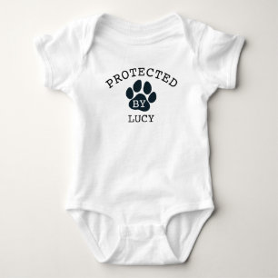 Body Para Bebê Protegido por Nome Irmão de Cão