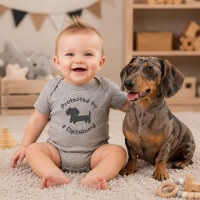 Protegido por um Dachshund - Amante de Cachorro Wi