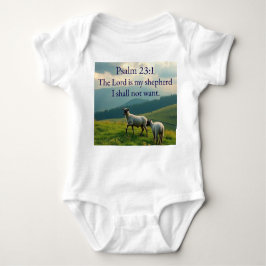 Body Para Bebê Psalm 23:1 Bible Verse Baby Bodysuit