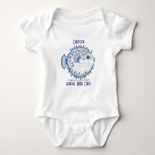 Body Para Bebê Pufferfish Handle with Care Baby Bodydress
