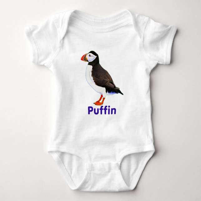 Body Para Bebê Puffin Atlântico (Frente)