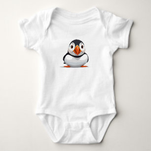Body Para Bebê Puffin Peeking Bonito Adorável Animação Engraçada