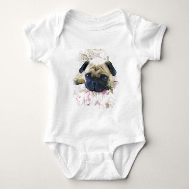 Body Para Bebê Pug (Frente)
