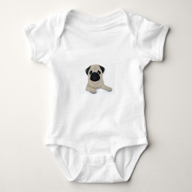 Body Para Bebê Pug (Frente)