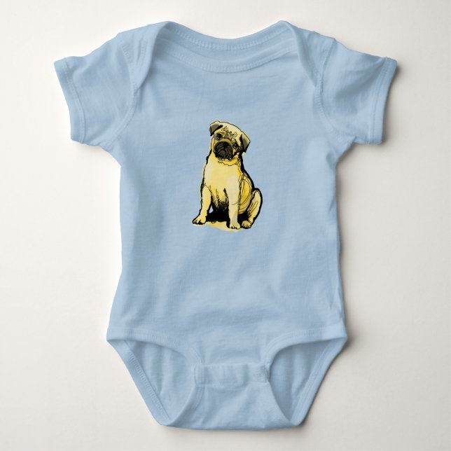 Body Para Bebê Pug (Frente)