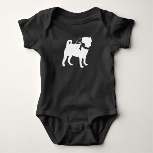 Body Para Bebê Pug Chá de fraldas Canina Sexo Neutro