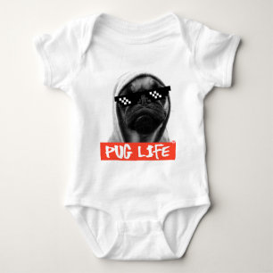 Body Para Bebê Pug Life
