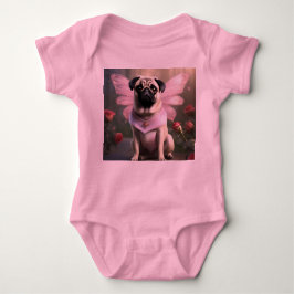 Body Para Bebê Pug Real: A Fada Princesa dos Reinos Encantados