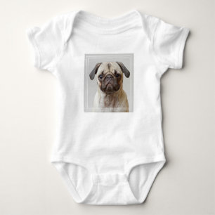 Body Para Bebê Pug Retrato