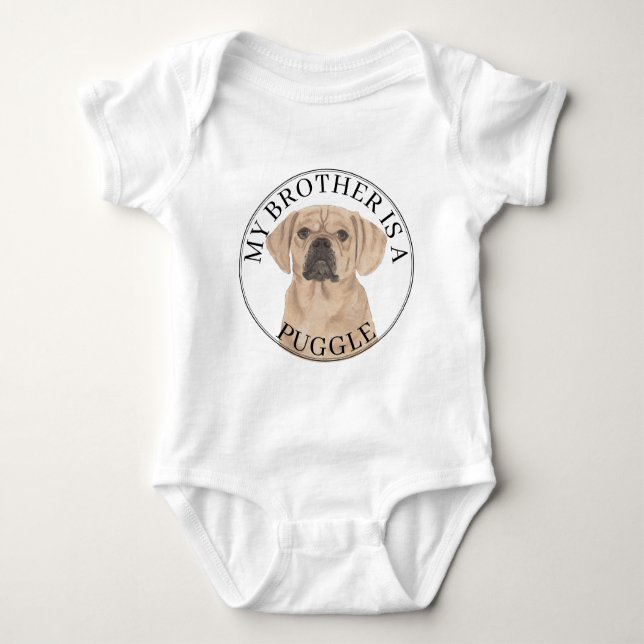 Body Para Bebê Puggle Dog (Frente)