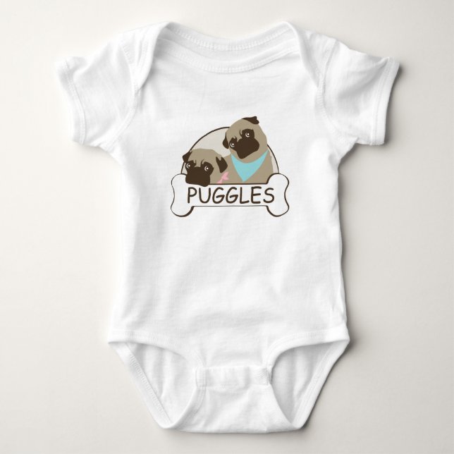 Body Para Bebê puggles (Frente)