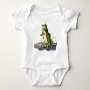 Body Para Bebê Pulando o baixo largemouth