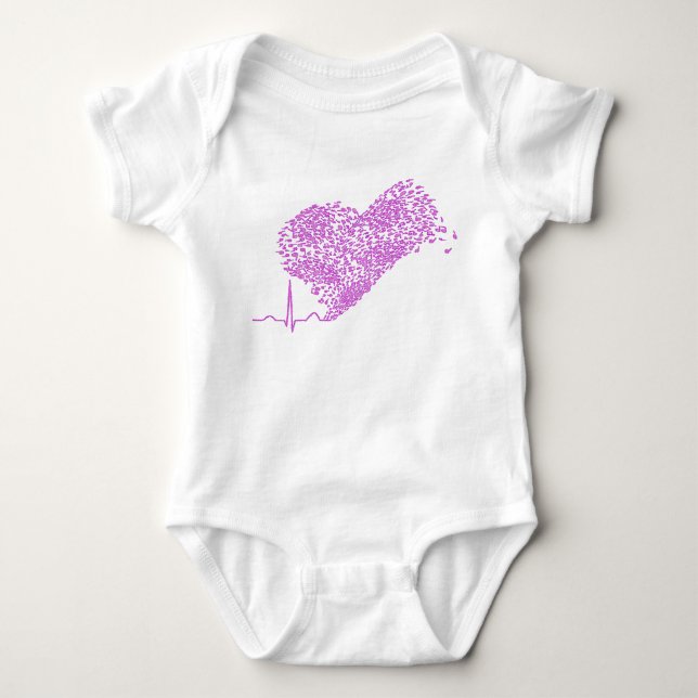 Body Para Bebê Pulso_Coração (Frente)
