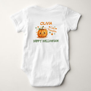 Body Para Bebê Pumpkin Bonito de Halloween