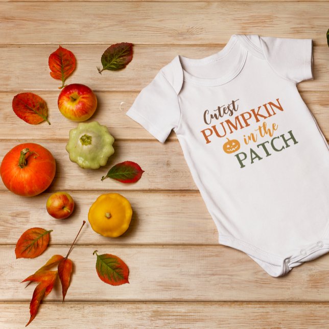 Body Para Bebê Pumpkin Mais Cortado No Patch Caiu (Criador carregado)