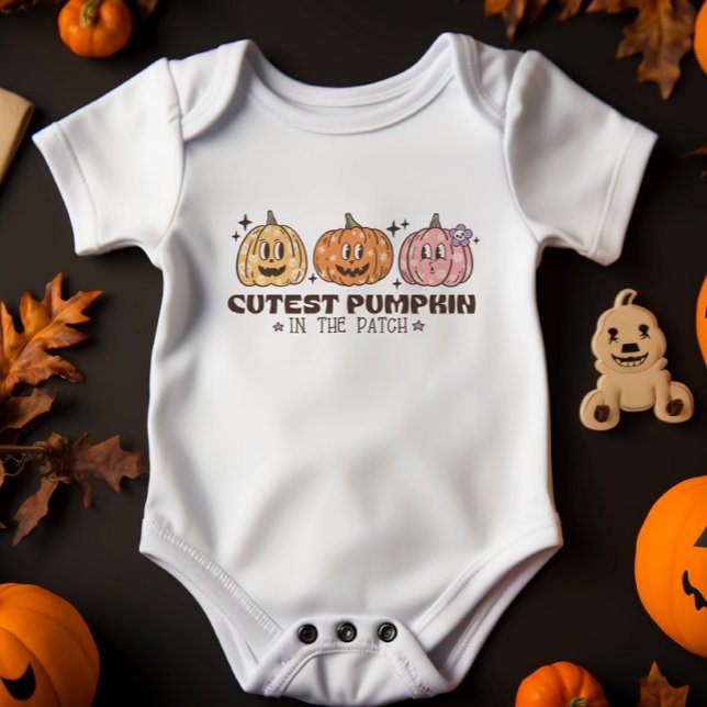Body Para Bebê Pumpkin mais fofo no Dia das Bruxas (Criador carregado)
