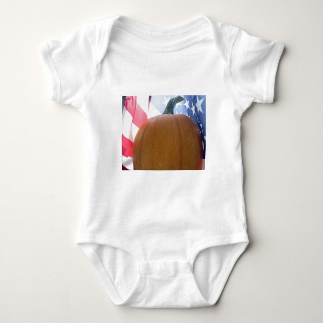 Body Para Bebê Pumpkin Patriótico (Frente)