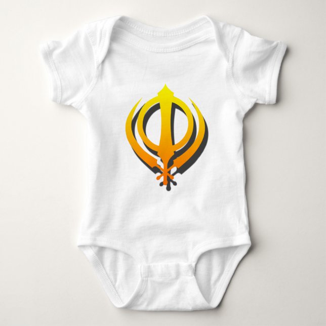 Body Para Bebê Punjabi do Sikhism de Khanda Khalsa do sikh (Frente)