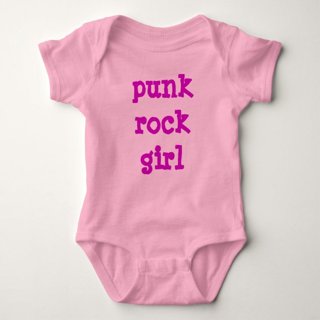 Body Para Bebê Punk Rock Girl (Frente)