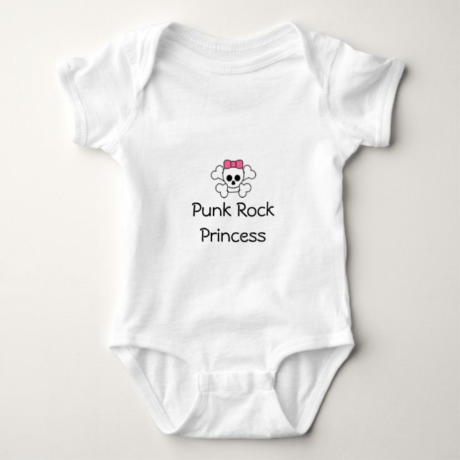 Body Para Bebê Punk Rock Princess (Frente)