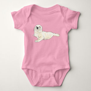 Body Para Bebê Pup do selo do Harp