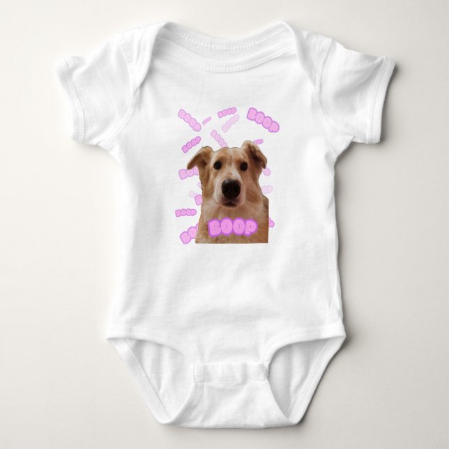Body Para Bebê Puppy Fee Boop™ Baby One-Piece - Nose Engraçada De (Frente)