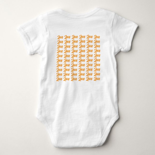 Body Para Bebê Puppy Orange love (Verso)