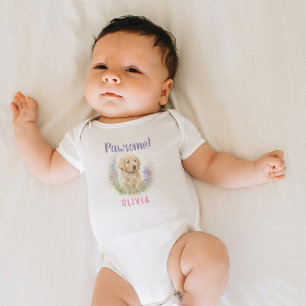 Body Para Bebê Puppy personalizado para o Ouro moderno