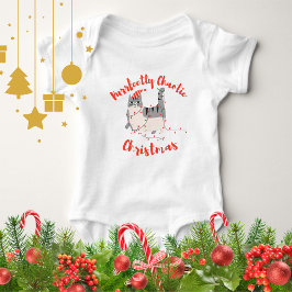 Body Para Bebê Purrfectly Chaotic Christmas Funny Holiday Cat 