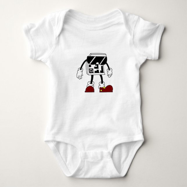 Body Para Bebê QR Code Man: Escaneie o Futuro Baby Onepiece  (Frente)